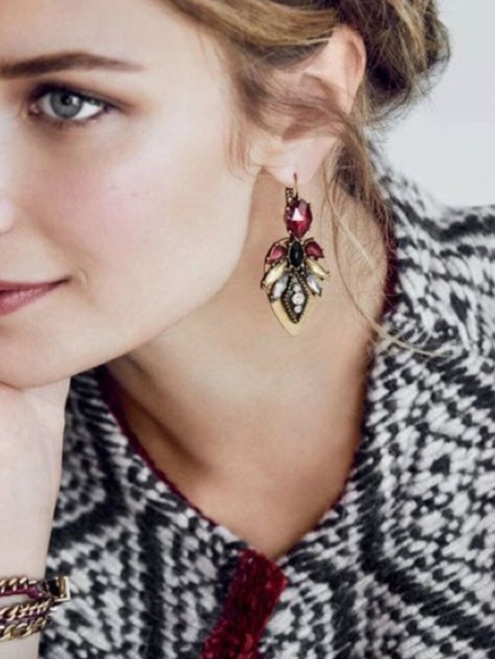 Chloe + Isabel Fair Isle Convertible Statement Earrings